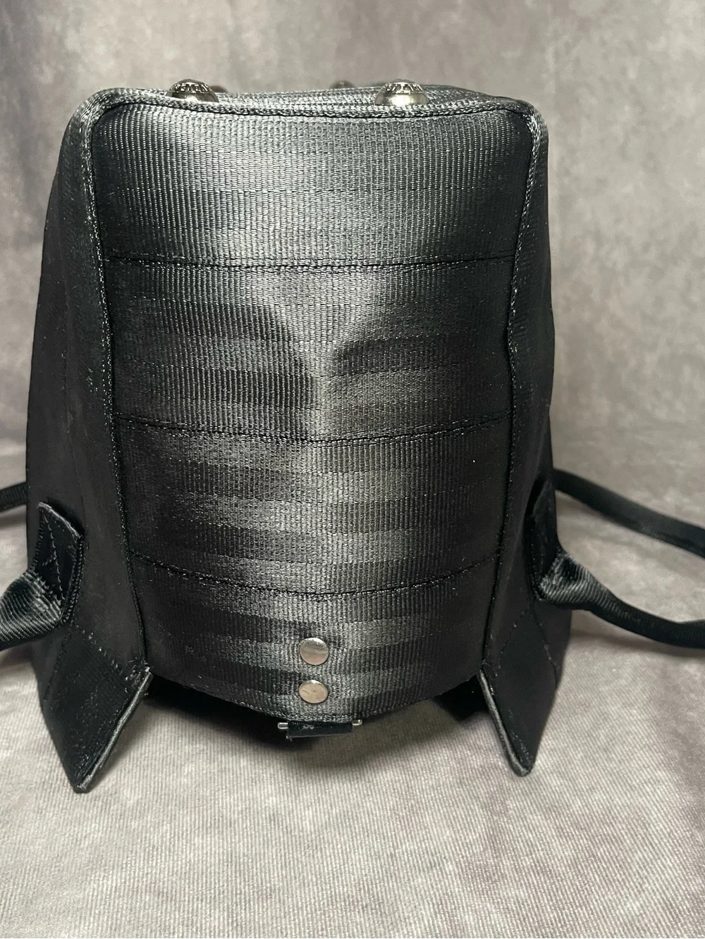 Harveys Seatbelt Bags Black Mini Marilyn Tote - VGUC - RARE - Magnetic Closure
